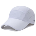 Berretto da baseball bianco a rapida asciugatura con fori laser e logo SOSRRI 505 - Regolabile / Bianco