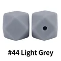 Perle in silicone grigio chiaro #44 ottagonali per dentizione neonati 17mm - 44# Grigio Chiaro