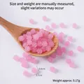 Cuentas de estrella rosa mate para bricolaje, 8mm de diámetro y peso de 0,17g - Con agujero (1 Pieza/Paquete) / Rosa