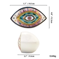 Bandeja de cerámica rosa de Ojo Turco con borde dorado para joyas y decoración - Estilo Amarillo Verde F