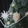 Adornos navideños de piñas y estrellas color champán con purpurina brillante - Piña Borde Dorado 6CM Pack de 6 / 6CM/6 Piezas