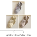 Lot de 3 paires de chaussettes basses en coton pour femme en gris, jaune et kaki - Gris Clair + Jaune Lait + Kaki (3 Paires)