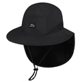 Cappello da sole outdoor nero con tesa larga, protezione nuca e logo Mount Hood - Regolabile / Nero