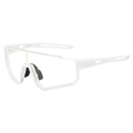 Outdoor cycling sports sunglasses with white frame and clear anti-fog lenses - White Frame White Lens