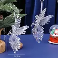 Elegant 17cm acrylic angel ornament with trumpet for Christmas tree decoration - Angel with Trumpet (HQZX19)