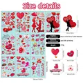 Tabla de tallas para set de 10 pegatinas de PVC de San Valentín de 20x30cm cada una - QC3063-Silueta San Valentín / 20*30cm*9 Hojas