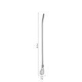 Stainless steel yerba mate straw with detachable filter spoon measuring 24.5cm - 24.5cm-Silver Filtering Straw