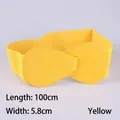 Yellow 100cm elastic corset belt with 5.8cm wide stretch fabric and teardrop buckle - 100cm Extended / Yellow