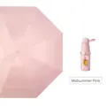 Parapluie pliant UV ultra-léger rose été avec UPF50+ et étui capsule portable - Rose / Sac À Dos De 53 Cm (21 Pouces) À 8 Côtes Coloris Varié Poignée Ronde Pliable En Cinq Parties