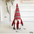 Gnome de Noël avec bonnet en tricot rouge et longue barbe tressée blanche déco - Gnome de Noël Rouge 32CM
