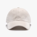 Minimalist beige distressed cotton baseball cap with vintage worn brim detail - Off White