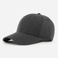 Gorra de béisbol clásica gris oscuro de 6 paneles en denim para protección solar exterior - Ajustable / gris oscuro
