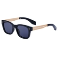 Polarized sunglasses featuring a black frame and decorative golden carved temples - Bright Black/Gold (C1)