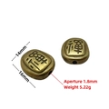 Antique bronze Zen spacer beads for DIY jewelry making, 14x16mm with 1.8mm hole - Style 17#