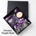 Dreamy Purple Style natural amethyst crystal gift set with hexagonal prism and raw stones - Dreamy Amethyst