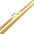 Collar cubano estilo hip hop en acero dorado con placa grabable de 15x5mm - Pulsera 20CM / Dorado