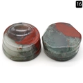 Supporti in diaspro lucidato per sfere di cristallo, verde e rosso con scanalature, set da 2 - Pietra del Sangue Africana