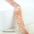 Flat cylinder pink aventurine stone spacer beads for DIY jewelry making - 2x4mm Spacer Beads (Approx. 150 Beads/Strand) / Pink Aventurine B
