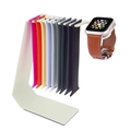 Soporte de acero blanco para correas de silicona multicolor compatibles con Apple Watch - Verde
