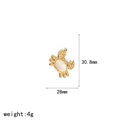Colgante de cangrejo dorado con piedra ojo de gato, accesorio de joyería de 30,8 mm - Cangrejo de Opalo (TP113)
