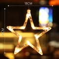 Sternförmige LED-Hängeleuchte in Warmgelb mit den Maßen 18 cm x 19 cm für Deko - Pentagramme