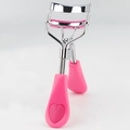 Pink heart-shaped eyelash curler made of stainless steel with a built-in comb tool - Rose Red Handle Rose Red Heart (With Comb)