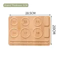 Bamboo bead design board with 6 slots and 26cm measurement scale for DIY jewelry making - 13-18 Bracelet Circumference 370g