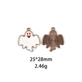 Halloween ghost charm pendant with white enamel and gold plating, 25x28mm size - White Ghost