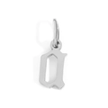 Polished silver gothic letter Q pendant with mirror finish for DIY jewelry making - Letter A / Steel