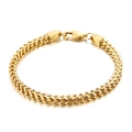 Bracelet chaîne Franco en acier inoxydable doré poli avec fermoir mousqueton solide - Couleur Or 5mm (KB139960-K)