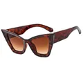Gafas de sol ojo de gato en carey con lentes degradadas marrones para mujer - Leopardo Marrón Degradado