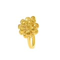 Clip de nez fleur dorée minimaliste en forme de U avec finition métallique polie - Petite Fleur Dorée (WG-0336)