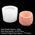 Silicone mold for textured cylindrical candle cups and resin flower pots model B1101 - 5# B1101 / Clear