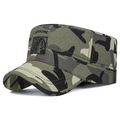 Men's camouflage military cadet cap with Airborne embroidery in classic woodland colors - Adjustable / Camouflage