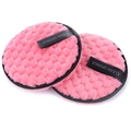 Rosa Make-up-Entferner-Schwamm mit Waffelstruktur und Aufhängeschlaufe im 2er-Set - 2 Stück/Set / Rosa