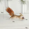 Foam squirrel figurine with pine cone, size 23x16cm, decorative Christmas ornament - Running Squirrel Ornament