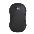 Black digital display hand warmer with a large capacity and double-sided heating - Black