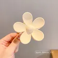 Pinza per capelli a fiore crema opaco da 7cm di diametro per acconciature a coda - 4# Fiore Beige (7cm) / Diametro circa 7 cm