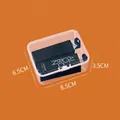 Pink translucent plastic storage box with lid measuring 8.5x6.5x3.5cm for jewelry - 8.5*6.5*3.5cm