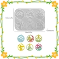 Molde de silicona de 6 cavidades para resina con motivos navideños, pesebre y ángel con medidas - Estilo de Cartel Hueco de Navidad de Varios Eslabones