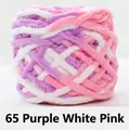 Filato spesso di ciniglia viola bianco e rosa colore 65 per maglieria fai da te - Rosa Bianco Viola