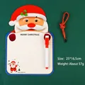 Santa Claus shaped double-sided whiteboard with white erasable pen and red hanging rope - Santa Claus