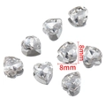 Sparkling clear 8mm heart-shaped crystal rhinestones for DIY nail art and jewelry - Heart Shape (8*8mm)
