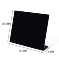 Large black velvet necklace display stand with multi-slot design, 32.5cm x 28.5cm size - Large Necklace Board / Black
