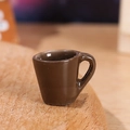 Miniature brown coffee cup model with glossy finish for dollhouse and micro landscapes - Coffee