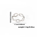 Silver fishtail style titanium steel chain ring with 0.6cm width and industrial design - TYR0442 / Silver Flat Chain