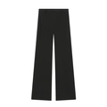 Women's elegant black wide-leg trousers with high waist and fluid draped fabric style - XS / Black Pants