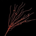 Sparkling red Christmas berry pick with festive glitter coating for tree decoration - Red Curled Branch with Berry