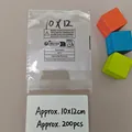 Transparent 10x12cm self-sealing PP poly bag with multi-language warning labels - 10x12cm