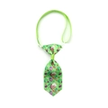 Adjustable Easter pet necktie featuring green bunny and egg patterns for cats and dogs - Green Cartoon Print